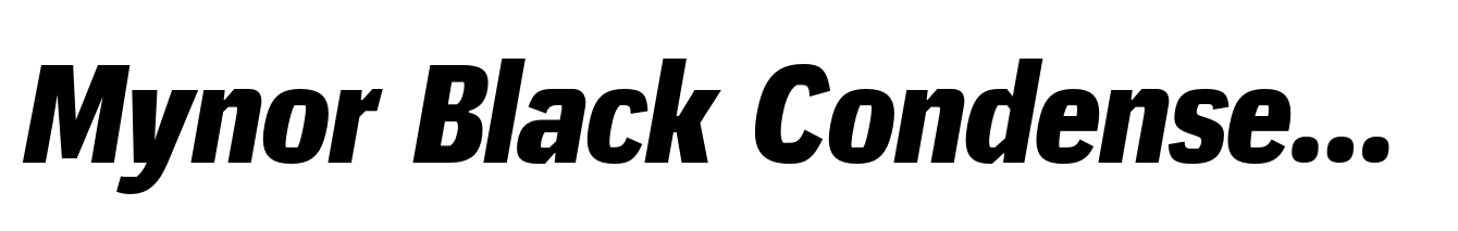 Mynor Black Condensed Italic